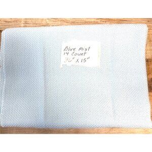 14 Count Blue Mist Aida Cross Stitch Fabric 36" X 15"